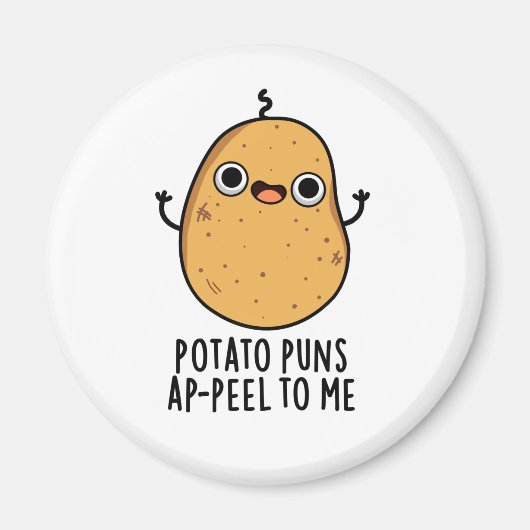 Kartoffelpüten A-peel für mich Funny Potato Pun Magnet (Vorne)