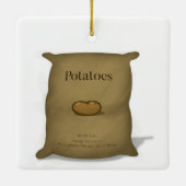 Kartoffelsack Sonnige Aufbewahrungshinweise Rustik Keramikornament (Rückseite)