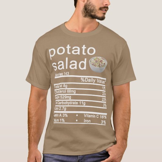 Kartoffelsalat Ernährung Fakten T-Shirt (Vorderseite)