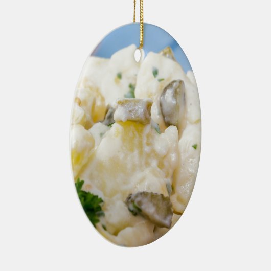 Kartoffelsalat mit Wurst und Senf Keramikornament (Rechts)