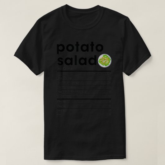 Kartoffelsalat Nahrung Fakten T-Shirt (Design vorne)