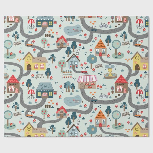 Kartografie Geschenkpapier (Flach)