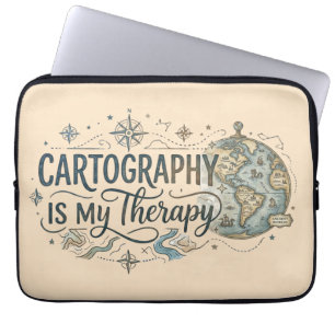 Kartographie ist meine Therapie Laptop-Hüllen Laptopschutzhülle
