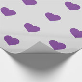Kartographiepapier für lila Herzen Geschenkpapier (Ecke)