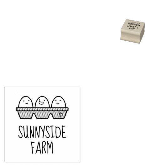 Karton 2 für frische landwirtschaftliche Eier Gummistempel (Stempel)