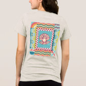 Karton-Auster mit Individuelle Name Tri-Blend Shirt (Rückseite)