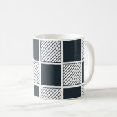 Karton Cool Schwarz/Weiß Navy Blau Kaffeetasse (VorderseiteRechts)