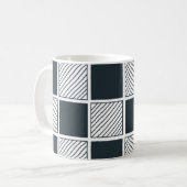 Karton Cool Schwarz/Weiß Navy Blau Kaffeetasse (Vorderseite Links)