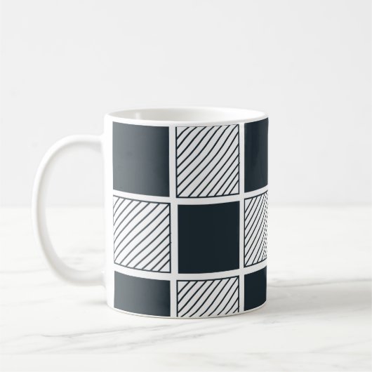 Karton Cool Schwarz/Weiß Navy Blau Kaffeetasse (Links)