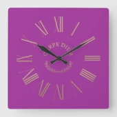 Karton Diem Pink Acrylwand Uhr (Vorderseite)