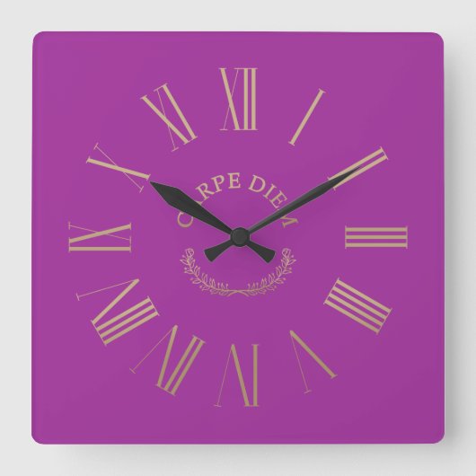 Karton Diem Pink Acrylwand Uhr (Vorderseite)