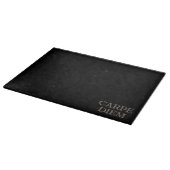 Karton Diem schwarze Glasschneidplatte Schneidebrett (Ecke)