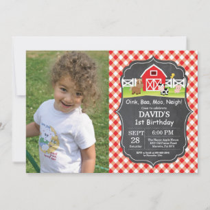 Karton Farm Geburtstag Einladung Barnyard Party