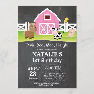 Karton Farm Geburtstag Einladung Barnyard Party