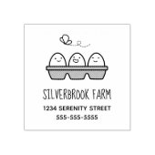 Karton "frische landwirtschaftliche Eier" Adresse Gummistempel (Prägung)