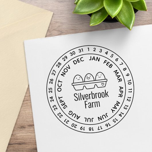 Karton für frische landwirtschaftliche Eier Gummistempel