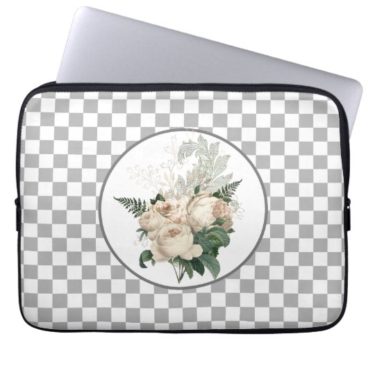 Karton für Vintage Rosen Laptopschutzhülle (Vorderseite)
