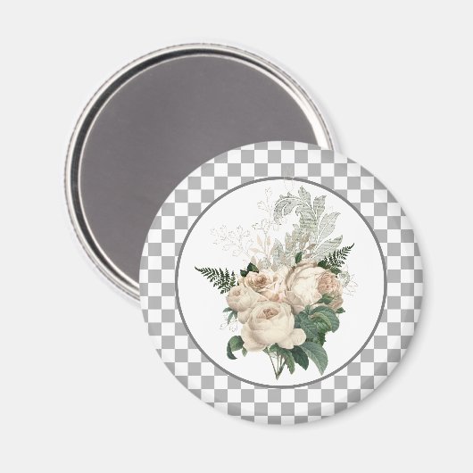 Karton für Vintage Rosen Magnet (Vorderseite/Rückseite)