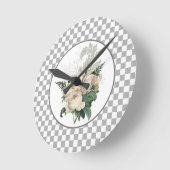 Karton für Vintage Rosen  Runde Wanduhr (Winkel)