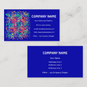 Karton, gelb, grün, Royal Blue Business Card Visitenkarte (Vorne/Hinten)