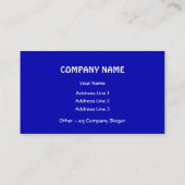Karton, gelb, grün, Royal Blue Business Card Visitenkarte (Rückseite)
