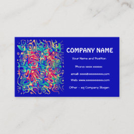 Karton, gelb, grün, Royal Blue Business Card Visitenkarte