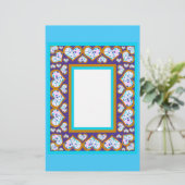 Karton Gold Aqua Bordeaux Briefpapier (Stehend Vorderseite)