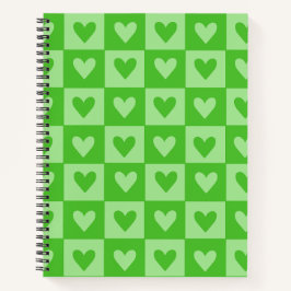 Karton Green Heart Notebook Notizblock