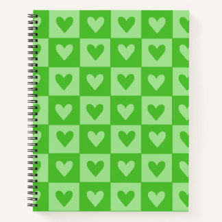 Karton Green Heart Notebook Notizblock