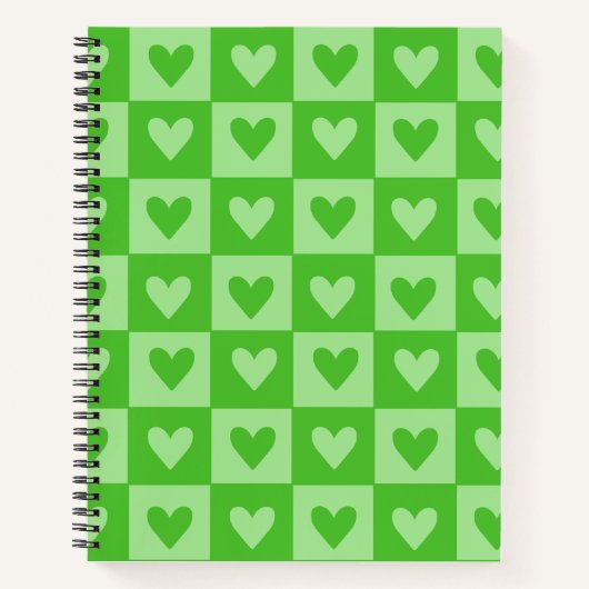 Karton Green Heart Notebook Notizblock (Vorderseite)