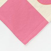 Karton-Herzen in Rosa, Orange und Creme Fleecedecke (Ecke)
