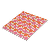 Karton-Herzen in Rosa, Orange und Creme Fliese (Seite)