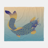 Karton, japanisches Design Fleecedecke (Vorderseite (Horizontal))