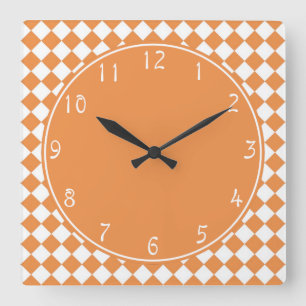 Karton-Karton-Karton-Karton-Karton-Muster Quadratische Wanduhr