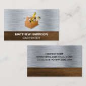 Karton | Metall- und Holzhintergrund Visitenkarte (Vorne/Hinten)