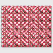 Karton mit Fotos Valentine Geschenkpapier (Flach)