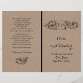 Karton mit Vintagem Blumenrahmen mit Initialen (Vorderseite)