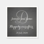 Karton-Monogramm glücklicherweise je nach Serviette (Vorderseite)