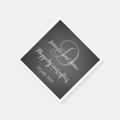 Karton-Monogramm glücklicherweise je nach Serviette (Ecke)