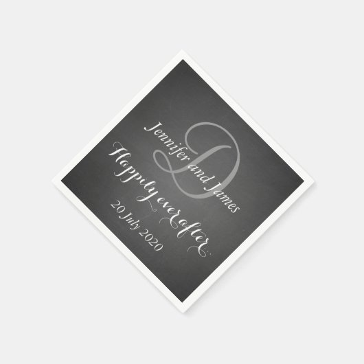 Karton-Monogramm glücklicherweise je nach Serviette (Ecke)