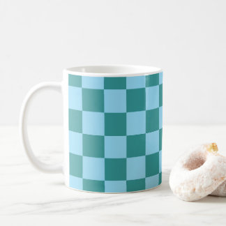 Karton-Muster grün und blau Kaffeetasse