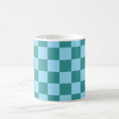Karton-Muster grün und blau Kaffeetasse (Mittel)
