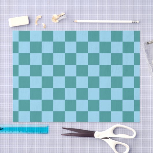Karton-Muster grün und blau Seidenpapier (Handwerk)