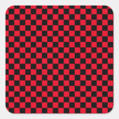 Karton-Muster schwarz Quadratischer Aufkleber (Vorderseite)