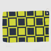 Karton Navy Blue Green Checkerboard Golfhandtuch (Horizontal)