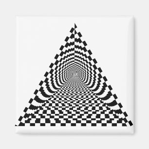 Karton Pyramid Space Black and White Magnet