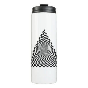 Karton Pyramid Space Black and White Thermosbecher