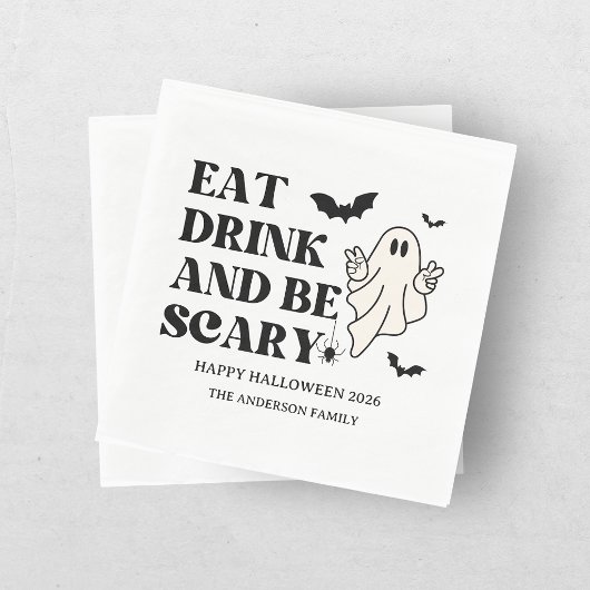 Karton Retro Spooktacular Halloween Serviette