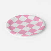Karton rosa/weiß pappteller (Schrägansicht)
