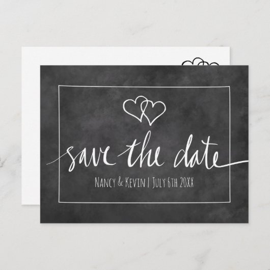 Karton Save the Date Hochzeitkarten Ankündigungspostkarte (Vorne/Hinten)